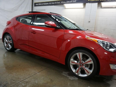 Used 2016 Hyundai Veloster 1.6L 6MT *ACCIDENT FREE* CERTIFIED CAMERA NAV BLUETOOTH LEATHER HEATED SEATS PANO ROOF CRUISE ALLOYS for Sale in Milton, Ontario