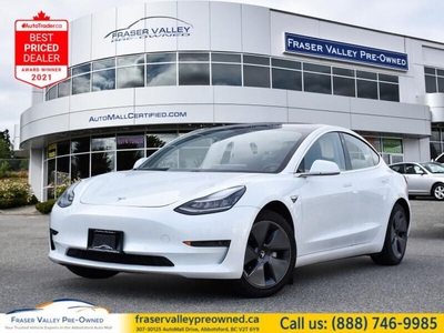 Used 2020 Tesla Model 3 Standard Range Plus RWD No PST, Clean, Local for Sale in Abbotsford, British Columbia