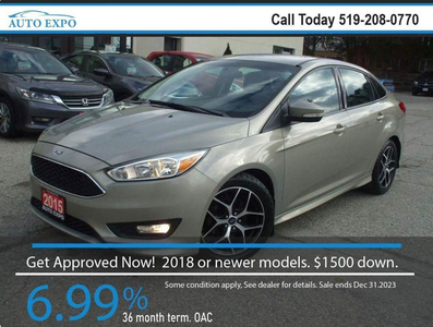 2015 Ford Focus SE,Auto,A/C,Bluetooth,Backup Camera,Certified,F