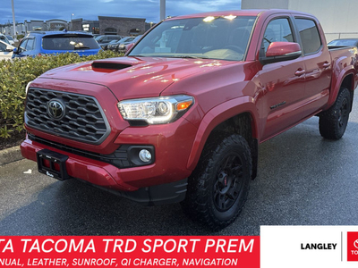2021 Toyota Tacoma TRD SPORT PREMIUM; 6 SPEED MANUAL, LEATHER, S