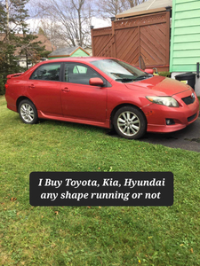 Wanted Toyotas, Kia, Hyundai in any shape running or broke,,etc
