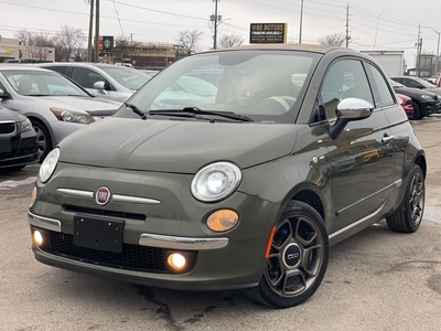 Used 2013 Fiat 500 CABRIO LOUNGE / CLEAN CARFAX / LEATHER / MANUAL for Sale in Bolton, Ontario