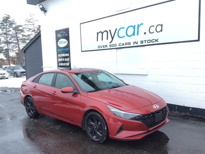 Used 2022 Hyundai Elantra Preferred w/Sun & Tech Pkg FIERY RED!! SUNROOF. BACKUP CAM. HEATED SEATS. ALLOYS. BLIND SPOT ASSIST. A/C. CRUISE. PWR GROUP. RE for Sale in North Bay, Ontario