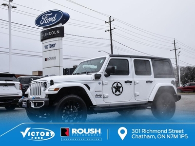 Used 2023 Jeep Wrangler 4xe Sahara 4 DR 4x4 PLUG IN HYBRID HEATED SEATS for Sale in Chatham, Ontario