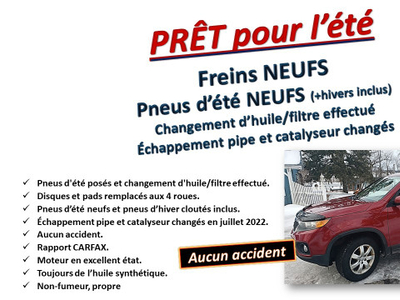 2012 Kia Sorento LX -Prêt pour l'été-Freins NEUFS, 8 pneus(Été neuf),Catalyseur neuf/échappement-V4