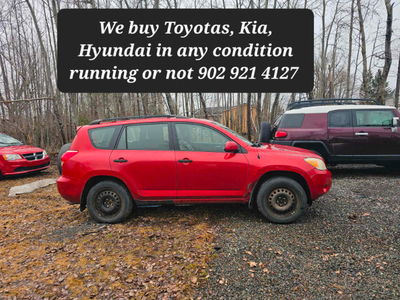 Buying Toyotas, Kia, Hyundai in any shape running or broke etc
