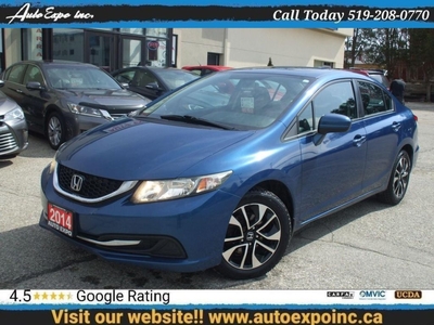 Used 2014 Honda Civic EX,Auto,A/C,Bluetooth,Side & Rear Camera,Certified for Sale in Kitchener, Ontario