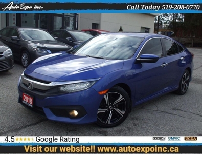 Used 2018 Honda Civic Touring,GPS,Leather,Sunroof,Tinted,Certified,Turbo for Sale in Kitchener, Ontario