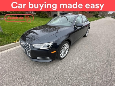 Used 2017 Audi A4 Progressiv AWD w/ Apple CarPlay & Android Auto, Rearview Cam, Bluetooth for Sale in Toronto, Ontario