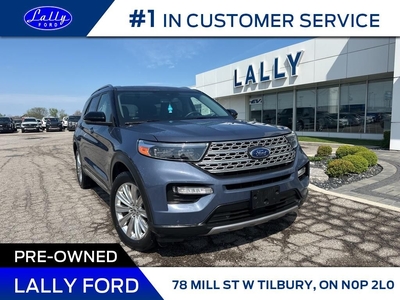 Used 2021 Ford Explorer Limited, Moonroof, Leather, Nav! for Sale in Tilbury, Ontario
