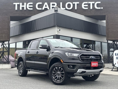 Used 2021 Ford Ranger Lariat APPLE CARPLAY/ANDROID AUTO, HEATED LEATHER SEATS, BACK UP CAM, NAV! for Sale in Sudbury, Ontario