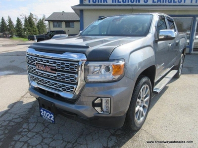 Used 2022 GMC Canyon LIKE NEW DENALI-VERSION 5 PASSENGER 3.6L - V6.. 4X4.. CREW-CAB.. SHORTY.. NAVIGATION.. LEATHER.. HEATED SEATS & WHEEL.. BACK-UP CAMERA.. for Sale in Bradford, Ontario