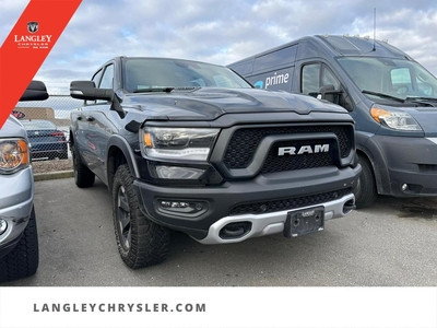 Used 2022 RAM 1500 Rebel Leather 12” Screen Red Accented Interior for Sale in Surrey, British Columbia