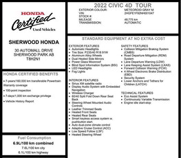2022 Honda Civic Touring | REMOTE START | 3M | HEATED LEATHR | WIFI