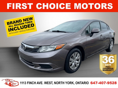 2012 HONDA CIVIC LX ~AUTOMATIC, FULLY CERTIFIED WITH WARRANTY!!!
