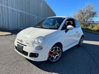2014 Fiat 500 Sport / WHITE ON RED! BEAUTIFUL CAR GOOD ON GAS!