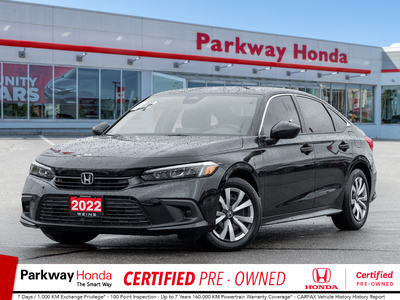 2022 Honda Civic LX HONDA CERTIFIED | NO ACCIDENTS | OFF LEASE
