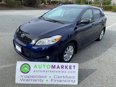 Used 2010 Toyota Matrix AUTO P/GROUP A/C FINANCING, WARRANTY, INSPECTED W/BCAA MBSHP! for Sale in Surrey, British Columbia
