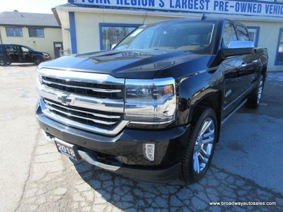 Used 2018 Chevrolet Silverado 1500 LOADED HIGH-COUNTRY-MODEL 5 PASSENGER 6.2L - V8.. 4X4.. CREW-CAB.. SHORTY.. NAVIGATION.. LEATHER.. HEATED SEATS & WHEEL.. POWER SUNROOF.. for Sale in Bradford, Ontario