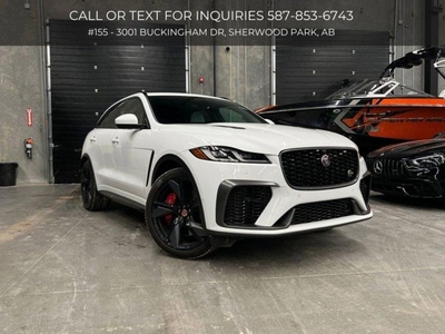 Used 2021 Jaguar F-PACE P550 SVR Two Sets of Rims & Tires Front End PPF Pano Sunroof for Sale in Sherwood Park, Alberta