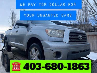 Cash for junk and scrap cars call 403-680-1863