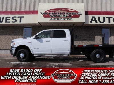 Used 2019 Dodge Ram 3500 CREW DUALLY 4X4, 9FT FLATDECK WELL EQUIPPED/AS NEW for Sale in Headingley, Manitoba