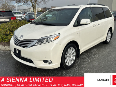 2017 Toyota Sienna LIMITED; AUTOMATIC, SUNROOF, HEATED SEATS/WHE