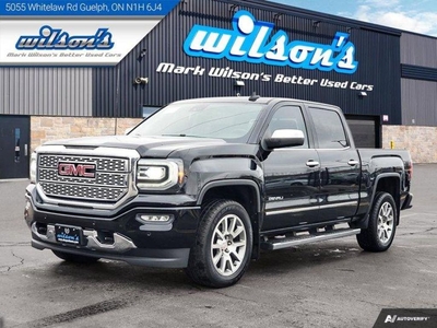 Used 2017 GMC Sierra 1500 Denali Crew 4WD, Leather, Sunroof, Navi, Cooled + Heated Seats, Bluetooth, Rear Camera & More! for Sale in Guelph, Ontario