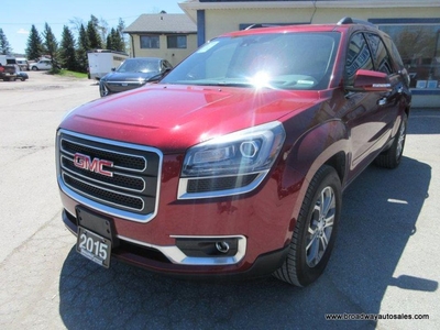 Used 2015 GMC Acadia ALL-WHEEL DRIVE SLT-2-MODEL 7 PASSENGER 3.6L - V6.. CAPTAINS & 3RD ROW.. NAVIGATION.. LEATHER.. HEATED SEATS & WHEEL.. DUAL SUNROOF.. for Sale in Bradford, Ontario