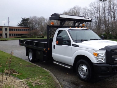 Used 2015 Ford F-350 SD 11 Foot Flat Deck with Traffic Light Board 2WD for Sale in Burnaby, British Columbia