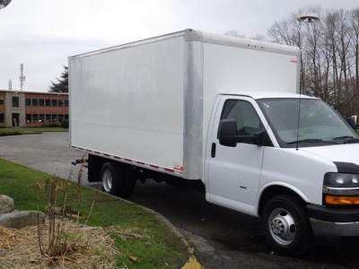 Used 2019 Chevrolet Express G3500 16 Foot Cube Van with Loading Ramp for Sale in Burnaby, British Columbia