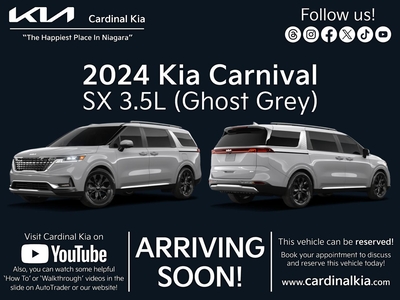New 2024 Kia Carnival SX for Sale in Niagara Falls, Ontario