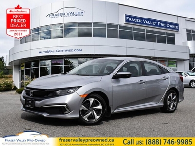 Used 2021 Honda Civic Sedan LX - Heated Seats - Apple CarPlay - $119.79 /Wk for Sale in Abbotsford, British Columbia