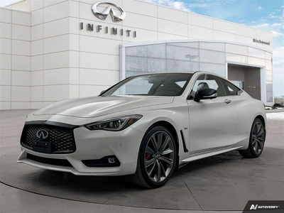Used 2022 Infiniti Q60 Red Sport I-LINE ProACTIVE Accident Free One Owner Low KM's for Sale in Winnipeg, Manitoba