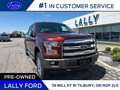 Used 2016 Ford F-150 Lariat, Leather, V8, Local Trade!! for Sale in Tilbury, Ontario