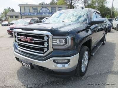 Used 2017 GMC Sierra 1500 GREAT VALUE SLT-Z71-MODEL 5 PASSENGER 5.3L - V8.. 4X4.. CREW-CAB.. SHORTY.. NAVIGATION.. POWER SUNROOF & PEDALS.. LEATHER.. HEATED SEATS & WHEEL.. for Sale in Bradford, Ontario