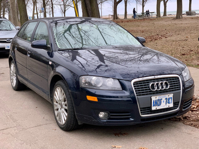 2008 Audi A3 2.0T AWD Navy with Tan Leather Interior