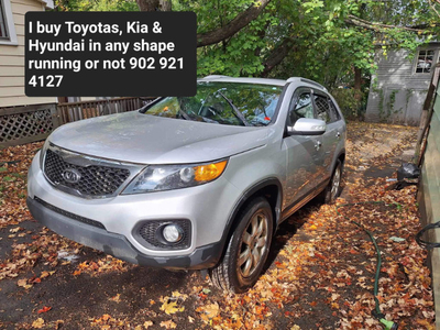 Buying Toyotas, Kia's, Hyundai any condition running or not