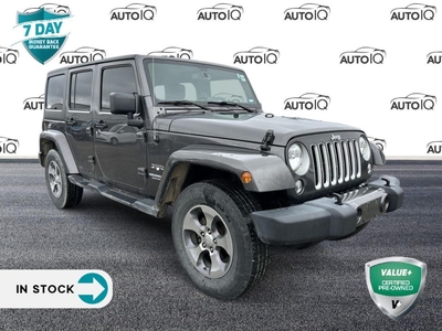 Used 2016 Jeep Wrangler Unlimited Sahara Heated Seats Power Windows Freedom Top w/Removable Hard Panels Bluetooth w/Streaming Touchsc for Sale in St. Thomas, Ontario