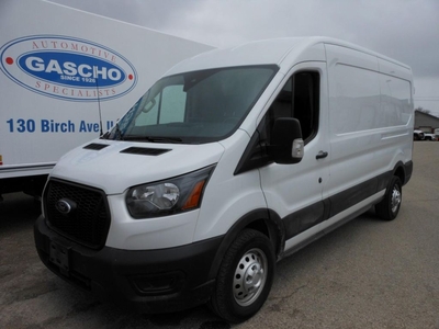 Used 2021 Ford Transit 250 Van Med. Roof w/Sliding Pass. 148-in. WB LOW km Cruise Control Safety Partition for Sale in Kitchener, Ontario