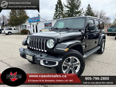 Used 2021 Jeep Wrangler Unlimited SAHARA 4X4 LEATHER for Sale in Brampton, Ontario