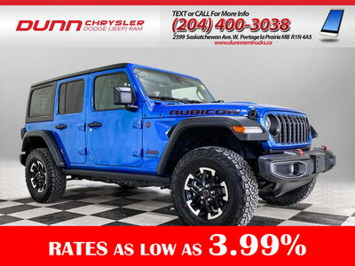2024 Jeep Wrangler Unlimited Rubicon 4x4 | NAVIGATION | $298 B/W