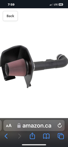 Cold air intake for 5.3 litre gm 2015 -2019 truck