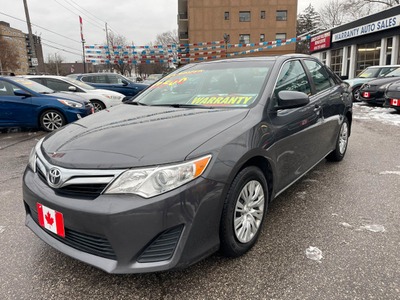 2013 Toyota Camry LE BT PWR SEAT PWR GROUPLOW KMS...MINT COND.