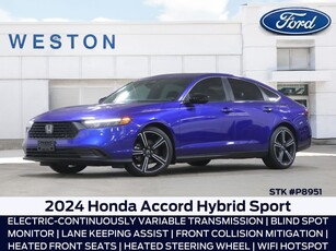 2024 Honda Accord Hybrid | $39,990 | 24,259 km | Gasoline Hybrid Sedan for sale by Weston Ford | Toronto, ON