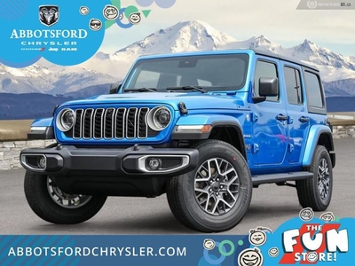 New 2024 Jeep Wrangler Sahara - Side Steps - Safety Group - $244.83 /Wk for Sale in Abbotsford, British Columbia