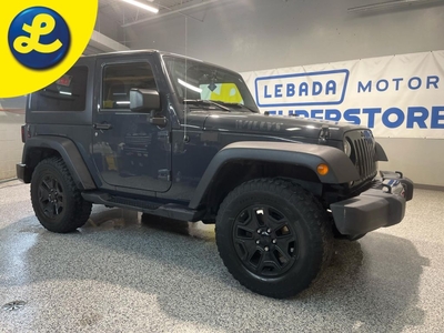 Used 2017 Jeep Wrangler WILLYS 4X4 * Soft Top * Dana 30 Front Axle * 3.21 Rear Axle * Willy hood sticker/grille * Tublar Step Bars * Keyless Entry * Leather Steering Wheel * for Sale in Cambridge, Ontario