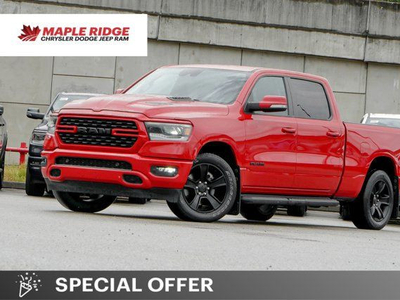 2022 Ram 1500 Sport | 6.4FT Box, Flame Red, 5.7L V8, 12-Inch