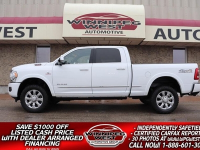 Used 2019 Dodge Ram 2500 LIMITED EDITION, 6.7L CUMMINS 4X4, LOADED, AS NEW! for Sale in Headingley, Manitoba