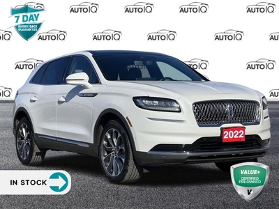Used 2022 Lincoln Nautilus Reserve 360 CAMERA HEATED AND COOLED SEATS VISTA MOONROOF for Sale in Kitchener, Ontario